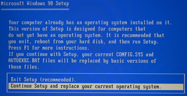 how to reformat hard drive with window 98