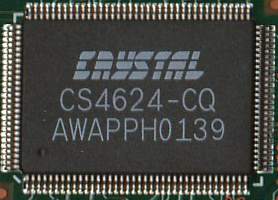 Crystal chip labelled CS4624-CQ
